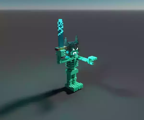 Zombie skeleton Voxel model