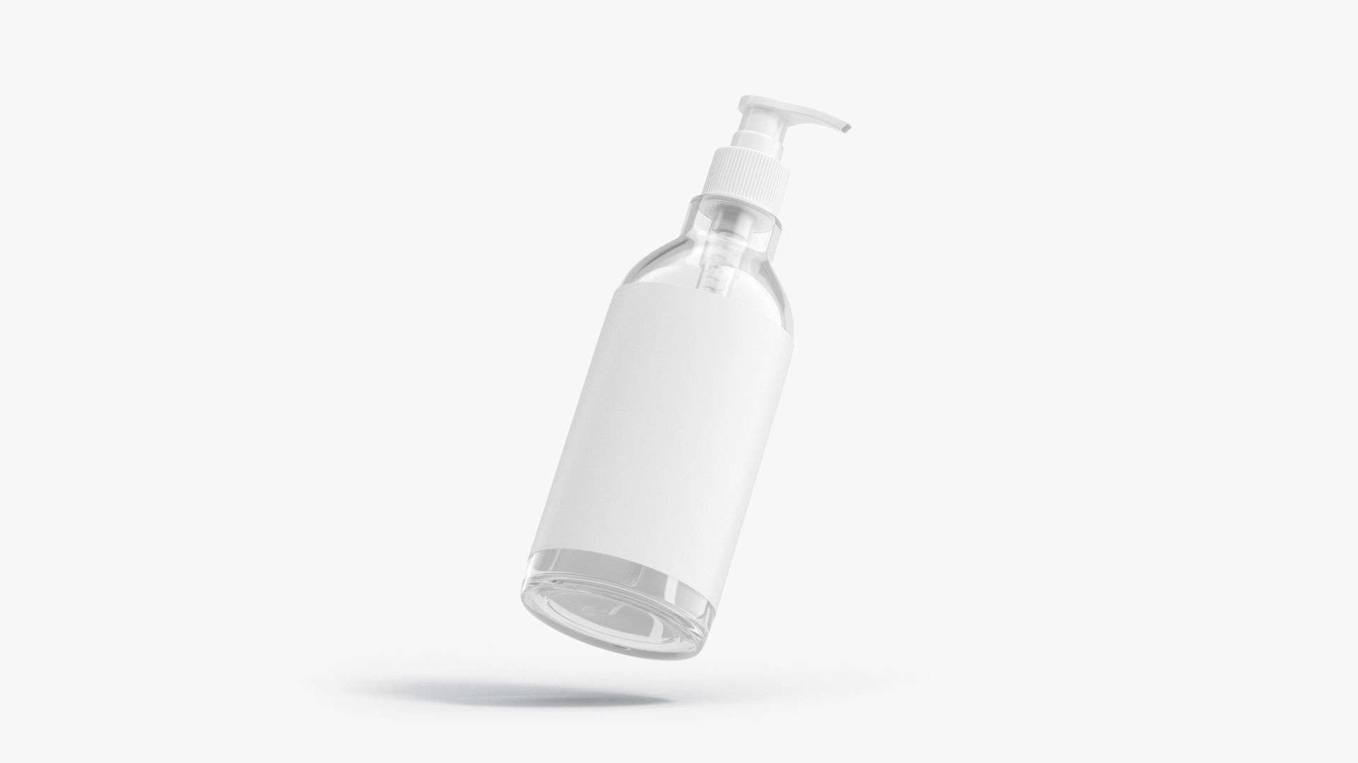 Glass Pump Bottle Low-poly 3D model_3