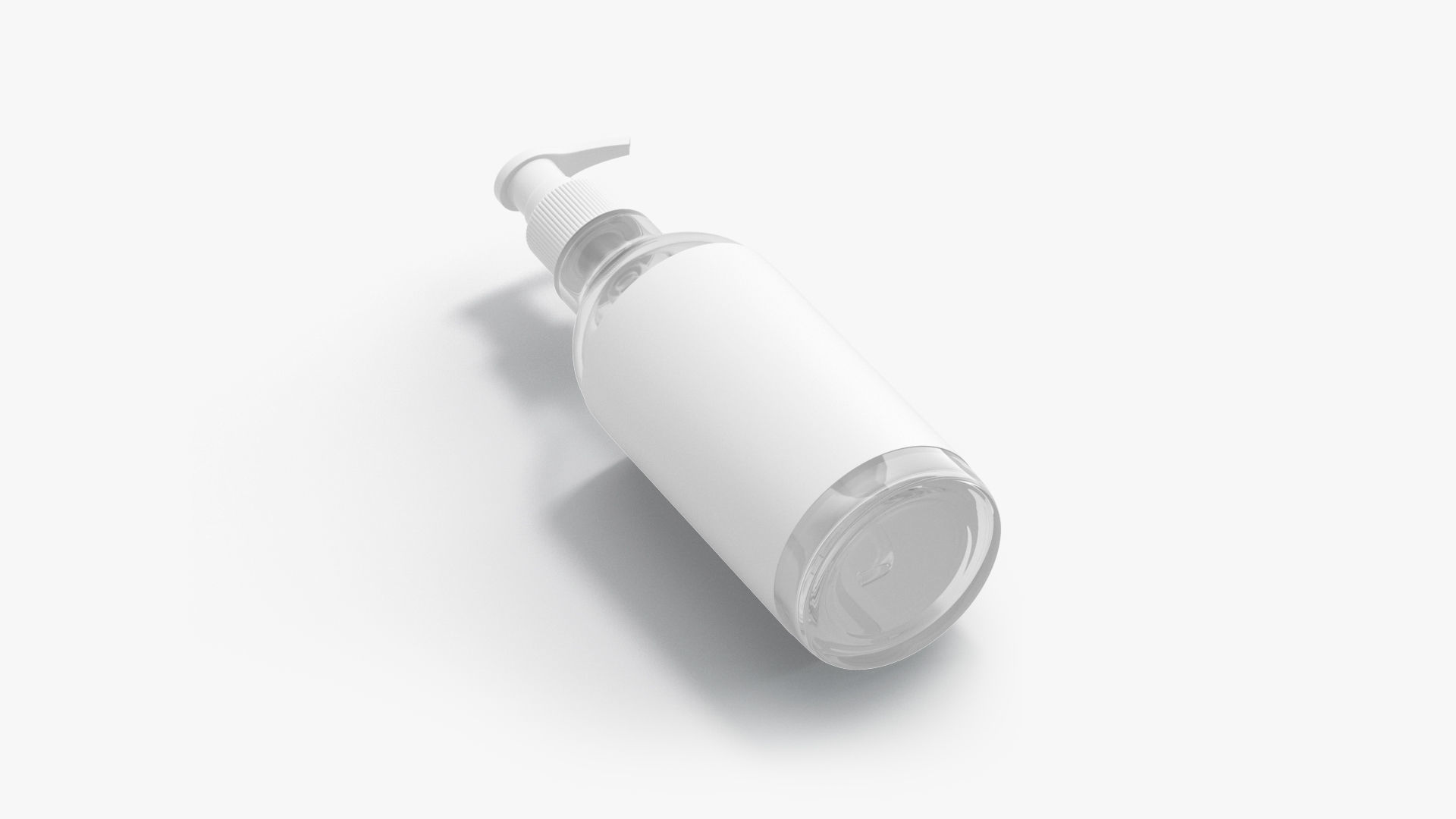 Glass Pump Bottle Low-poly 3D model_4