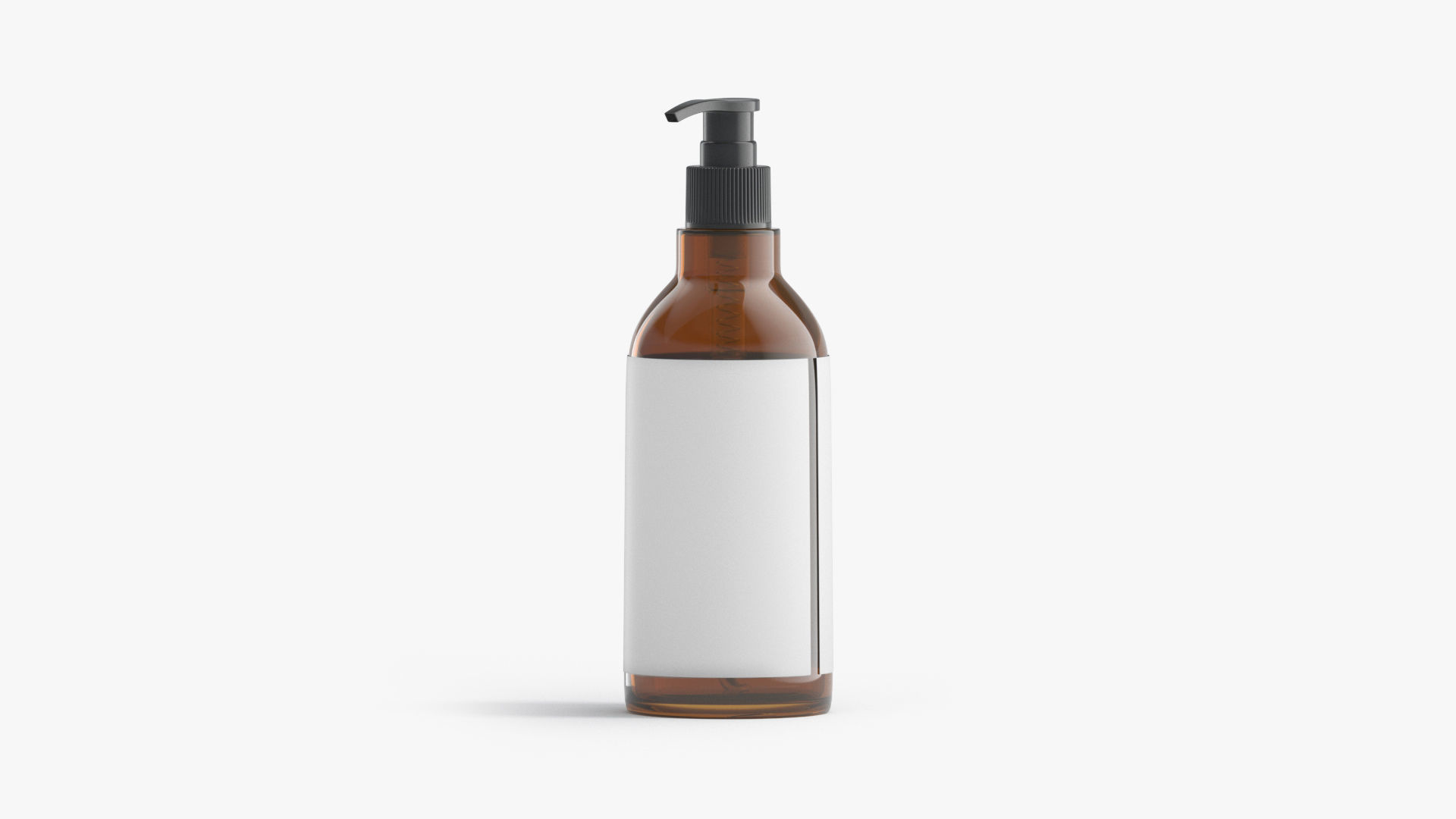 Amber Pump Bottle Low-poly 3D model_2