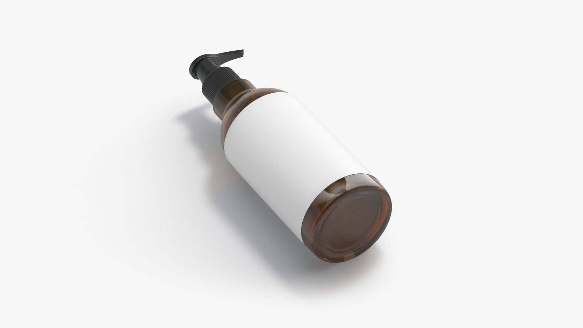 Amber Pump Bottle Low-poly 3D model_4