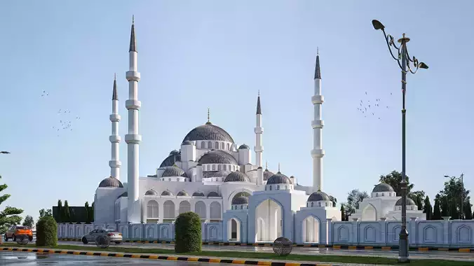 Mosque With Autocad Working Drawings