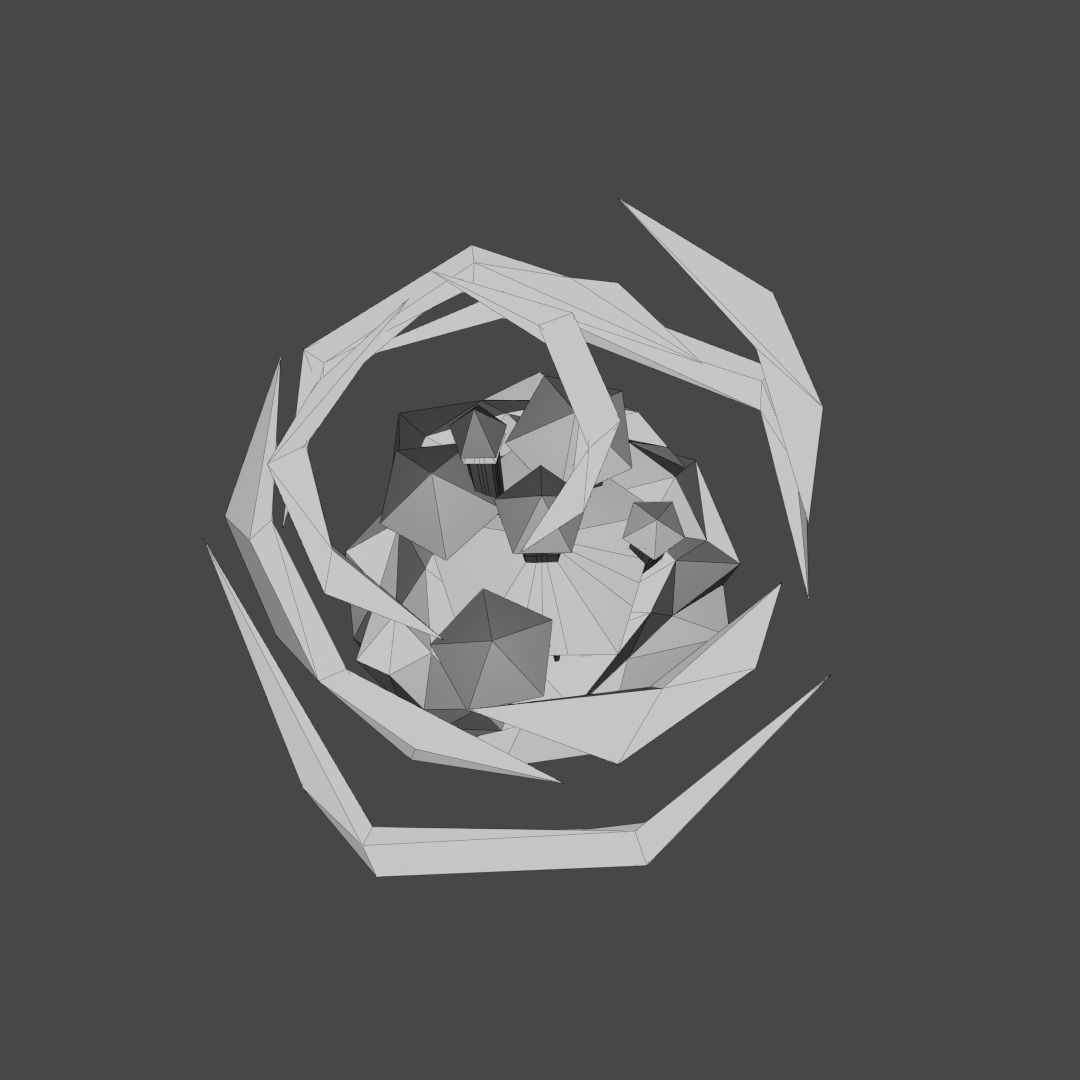 Low Poly Castle Low-poly 3D model_15