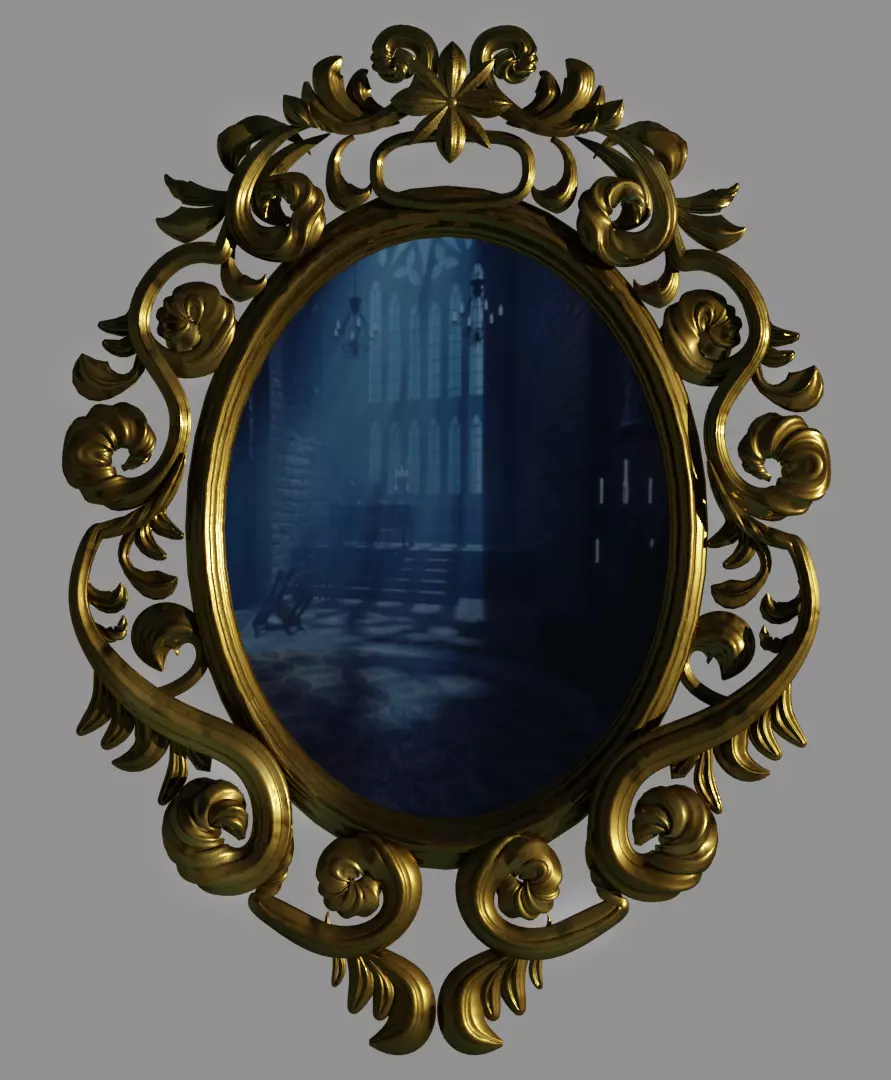 Old vintage mirror Free 3D model