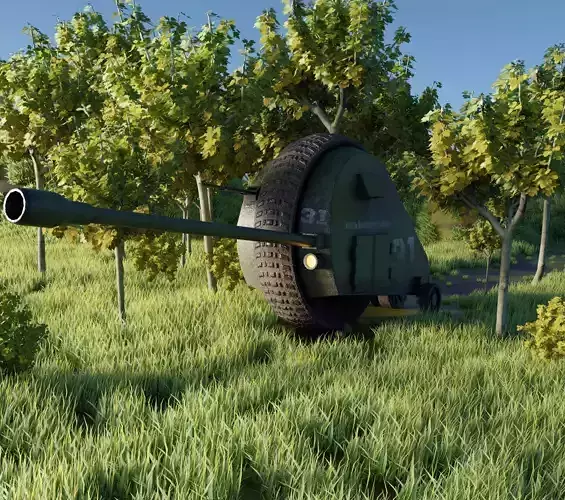 Game ready Sphere Tank 3D model