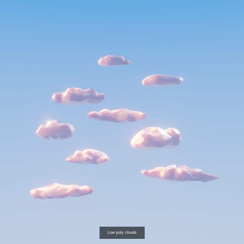 Low Poly Stuff castle 3D Model Collection_2