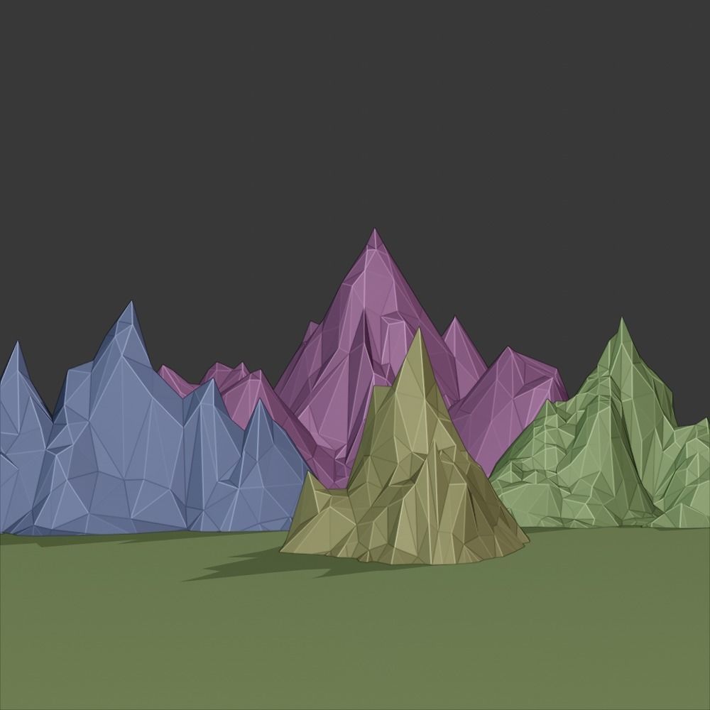 Low Poly Stuff castle 3D Model Collection_11