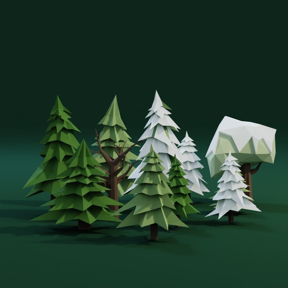 Low Poly Stuff castle 3D Model Collection_5