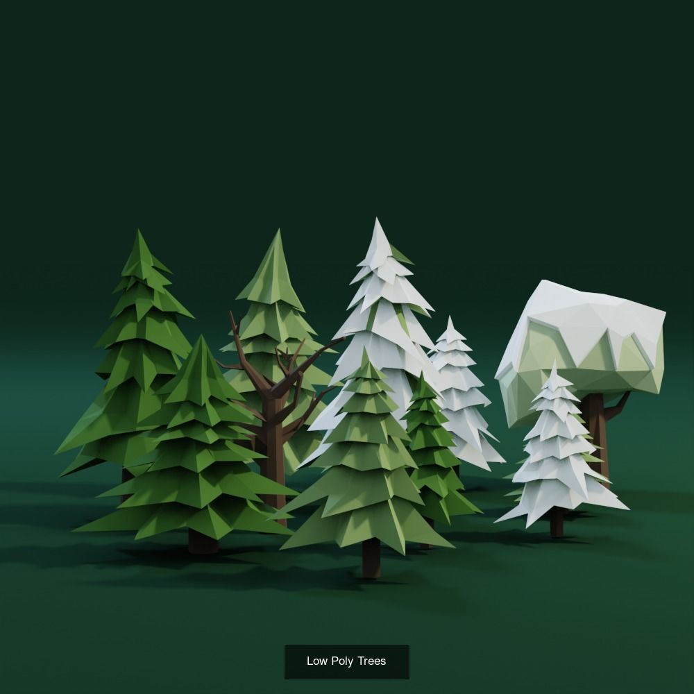 Low Poly Stuff castle 3D Model Collection_4
