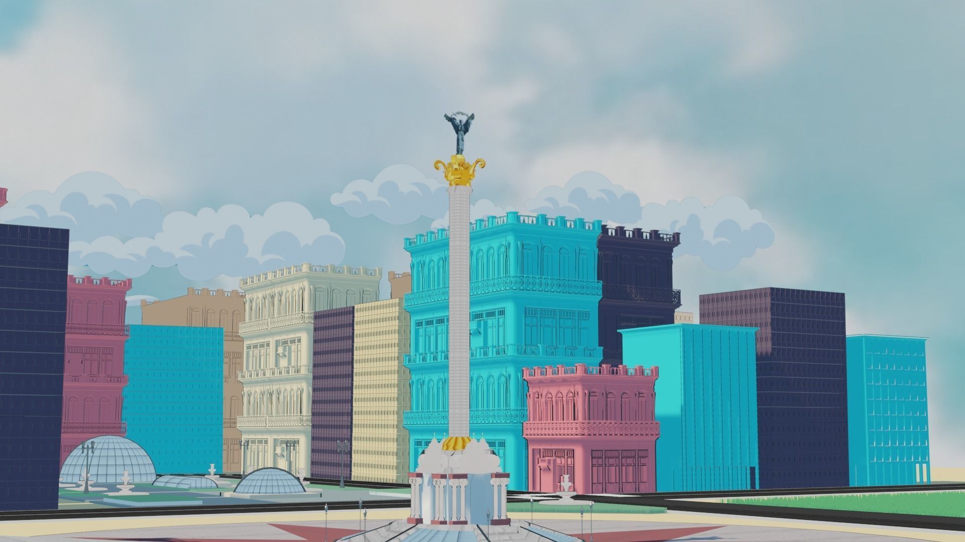 kviv ukraine capital square 3D model_2