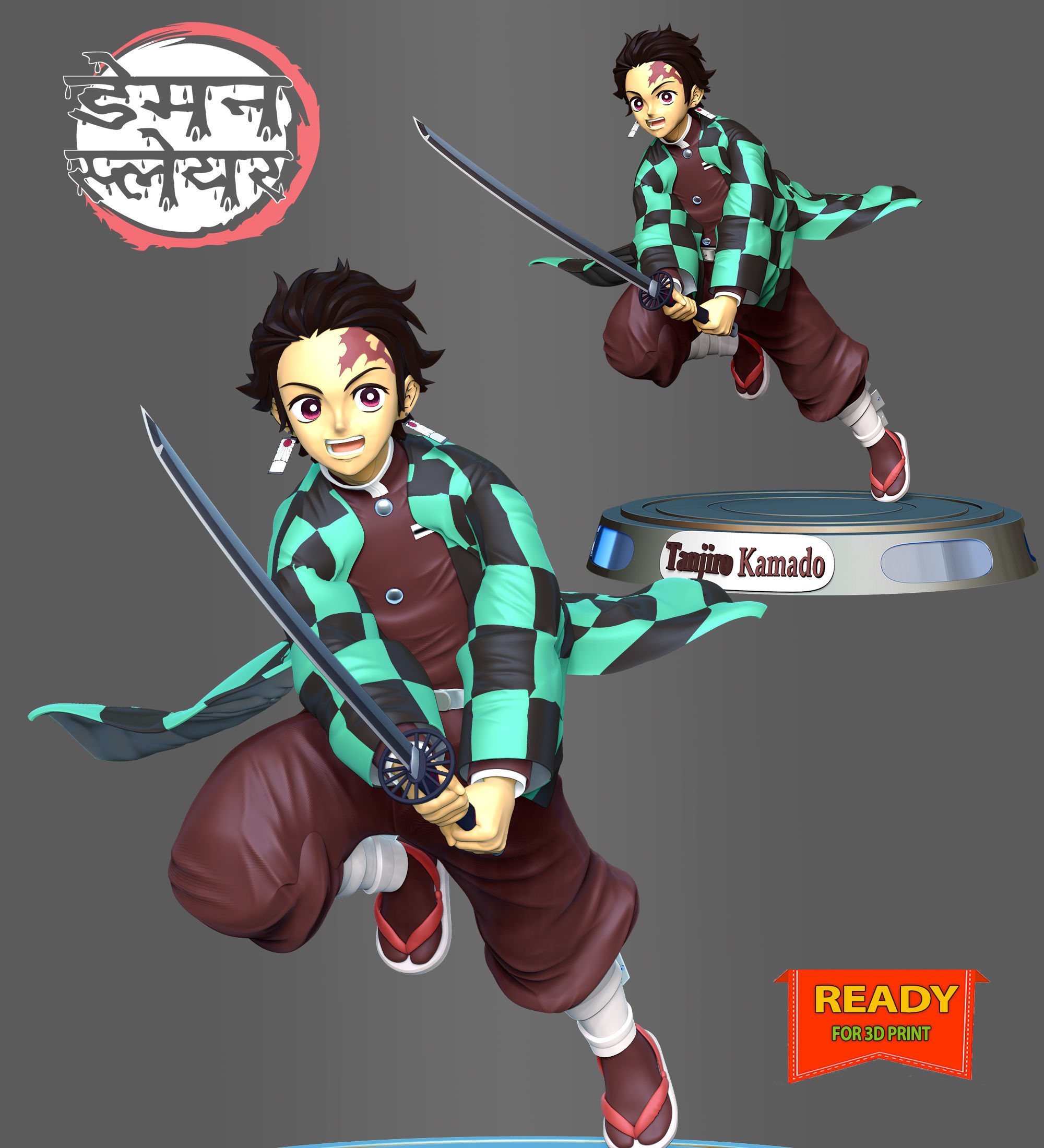 Tanjiro Kamado - Demon Slayer  3D print model_3