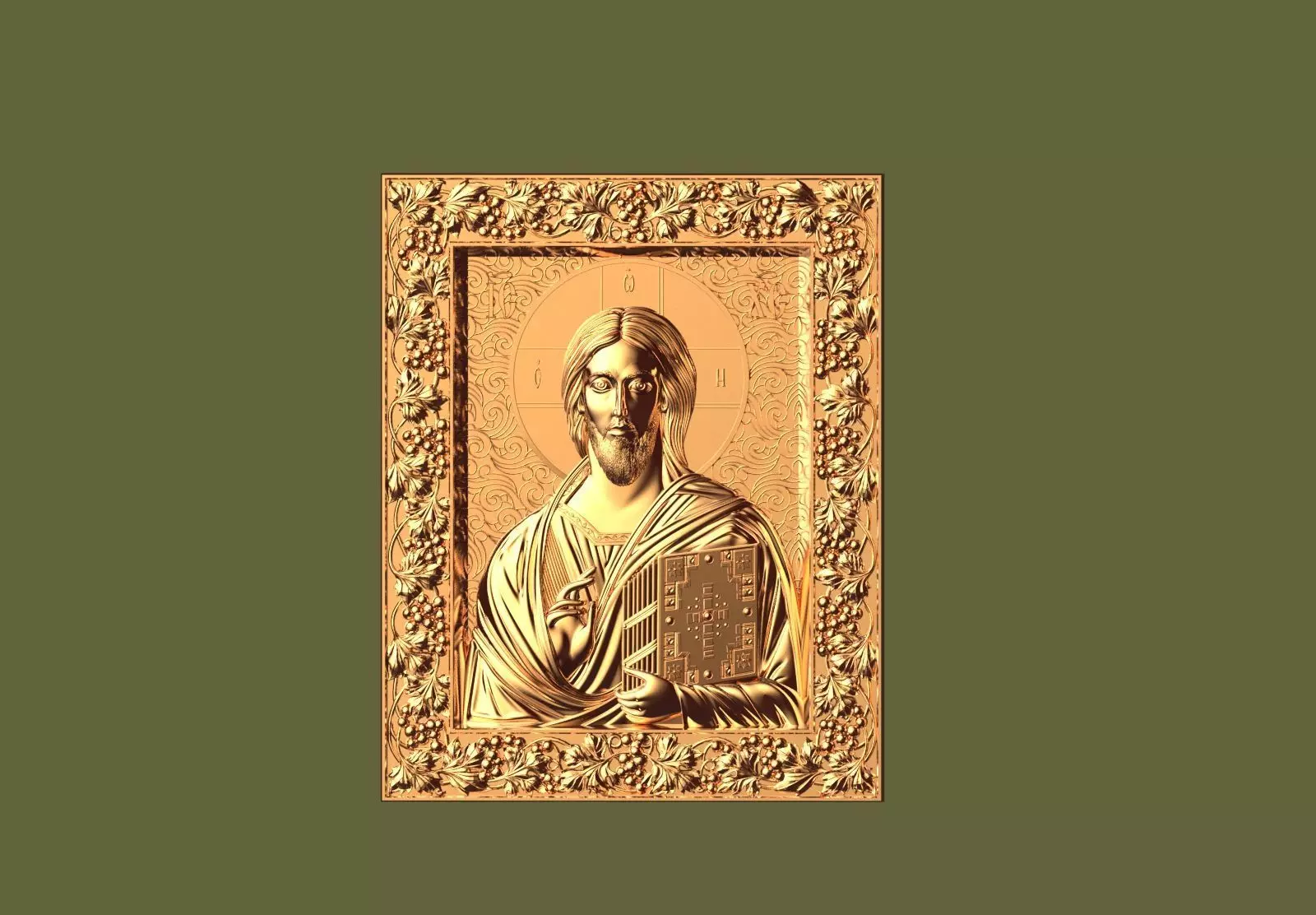 Christ Pantocrator  3D print model_0