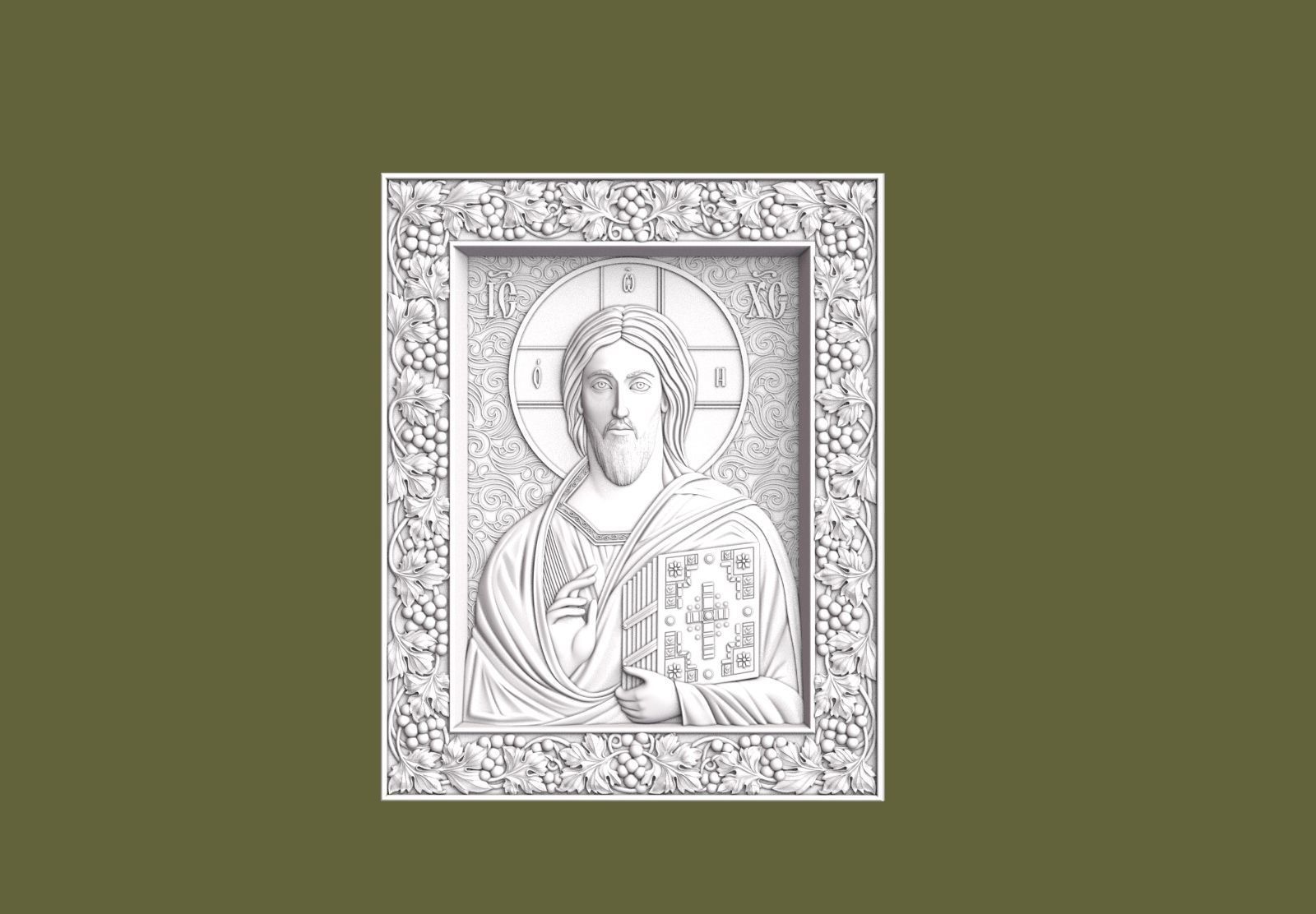 Christ Pantocrator  3D print model_1