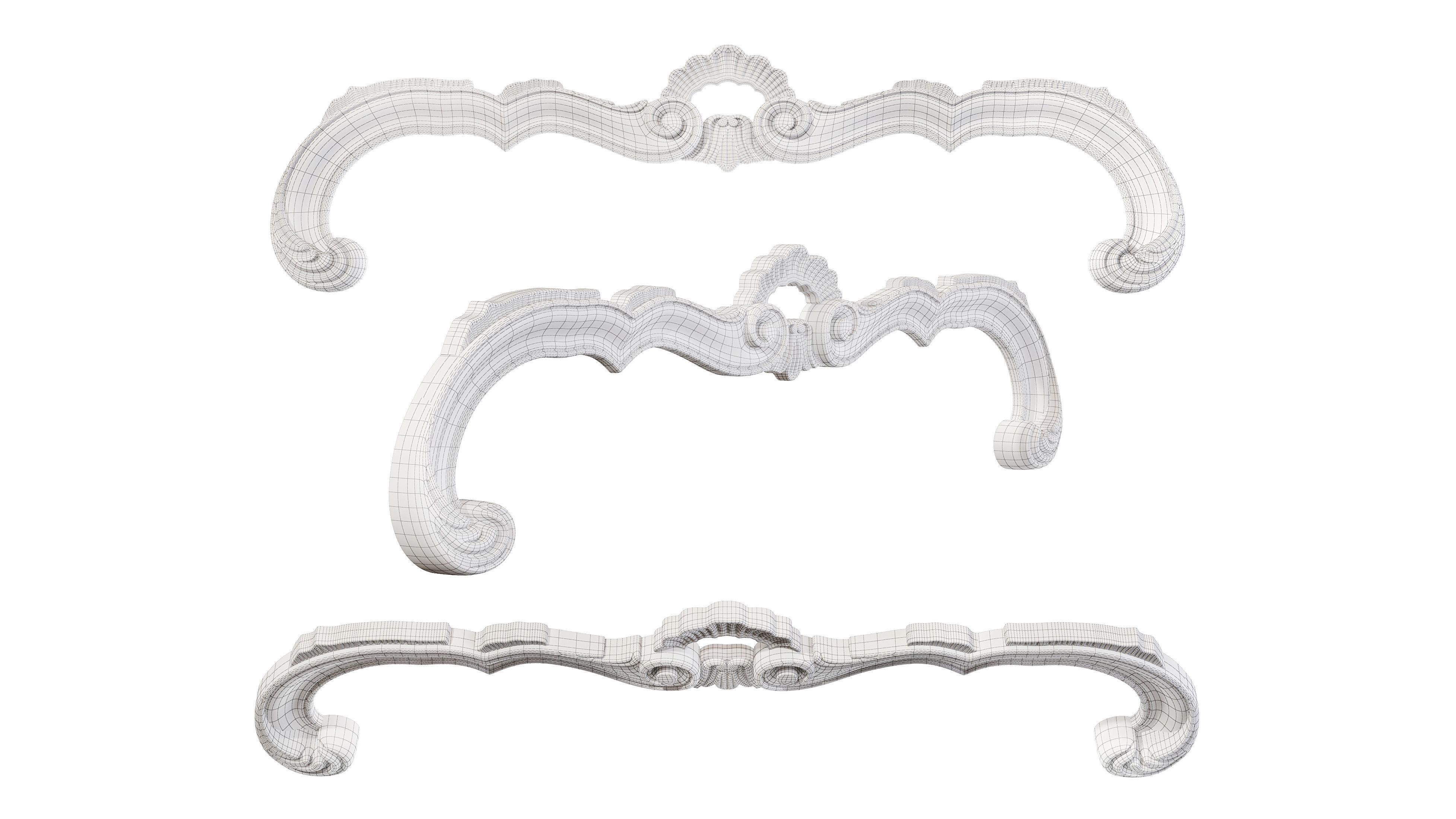 Classic carved 155 3D model_5