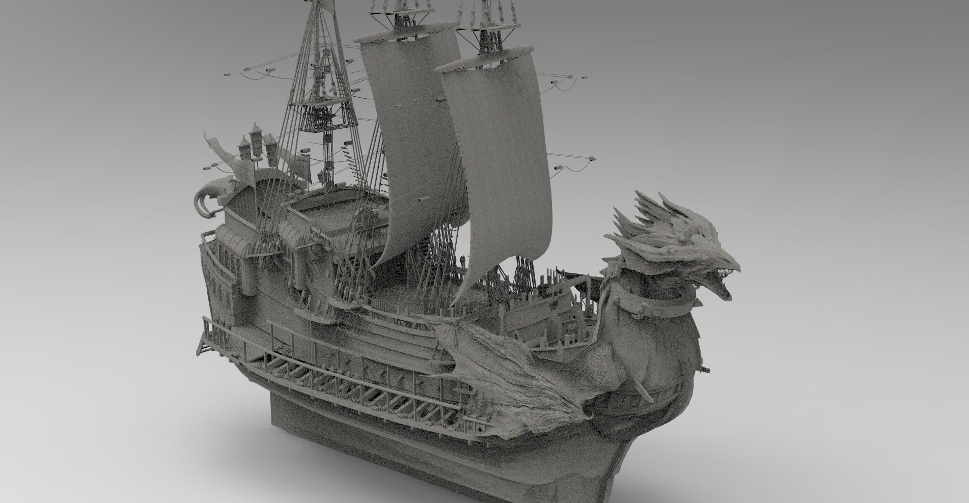 The Dawn Treader Narnia Prince Caspian Ship 2 3D model_4