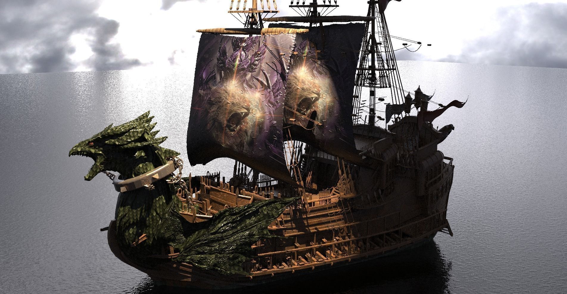 The Dawn Treader Narnia Prince Caspian Ship 2 3D model_8