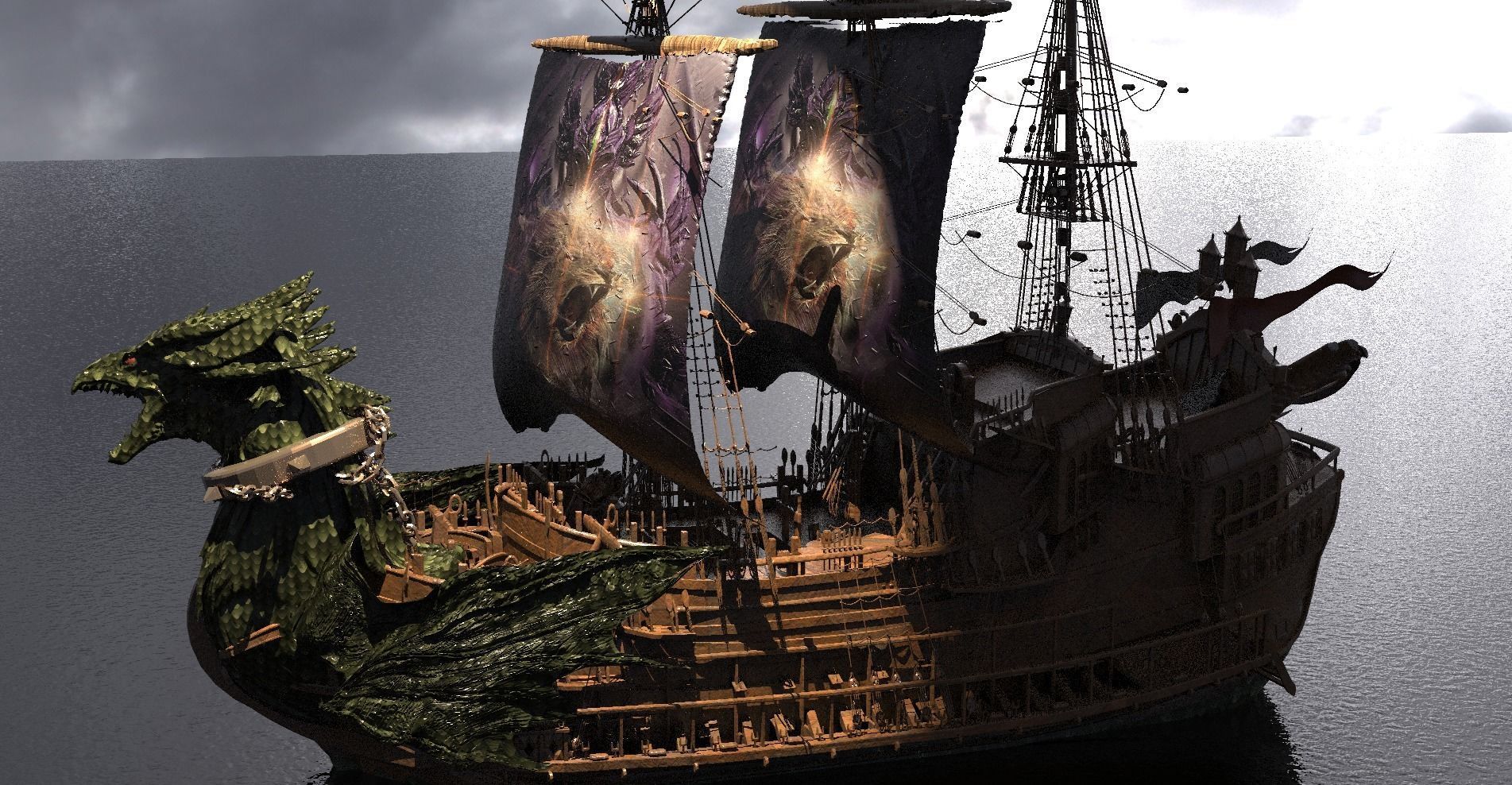 The Dawn Treader Narnia Prince Caspian Ship 2 3D model_7