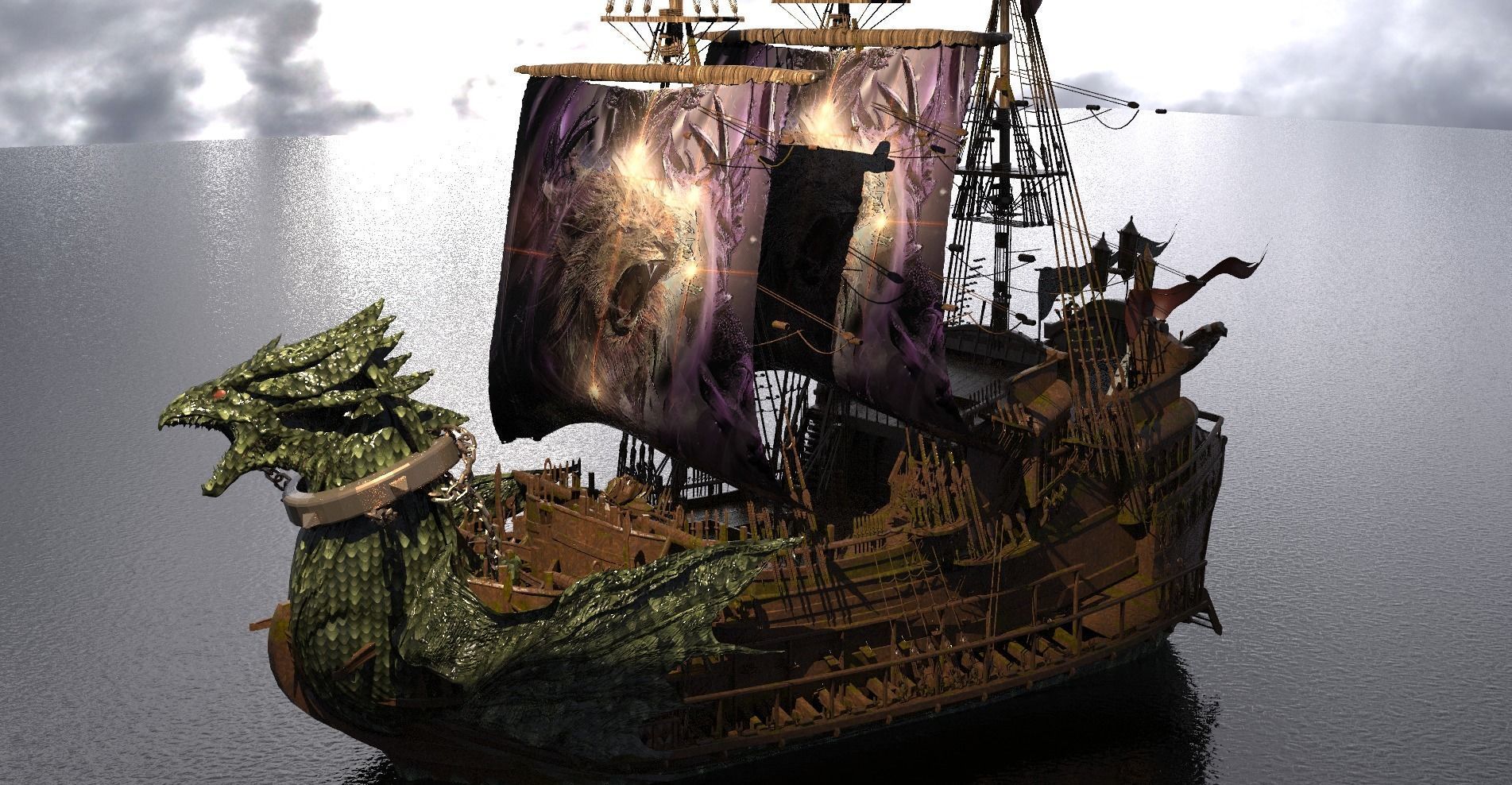 The Dawn Treader Narnia Prince Caspian Ship 2 3D model_5