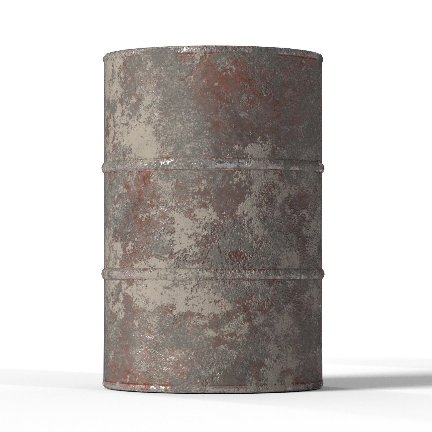 Lowpoly Barrels two rusty Low-poly 3D model_3