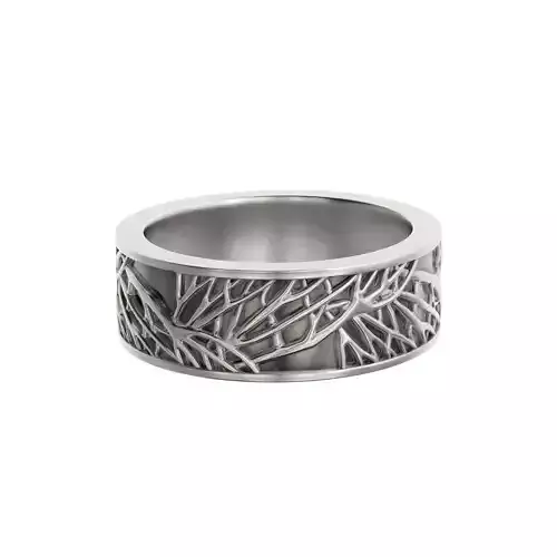 N241 Nature wedding ring 3D print model