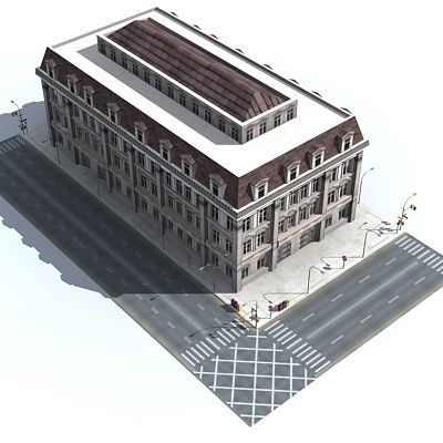 Low Poly Block 16 Low-poly 3D model_1