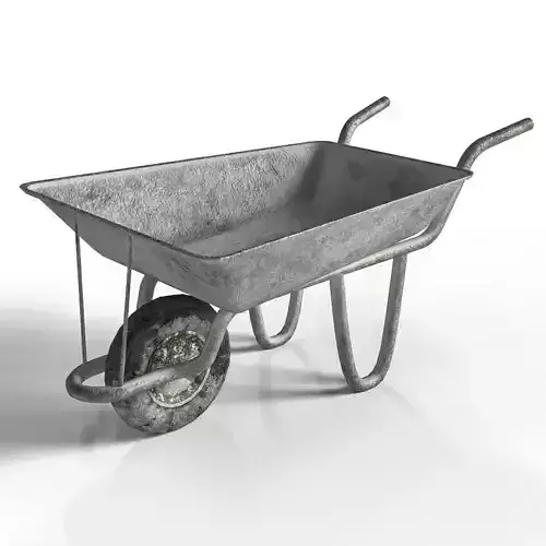 Lowpoly Wheelbarrow metal
