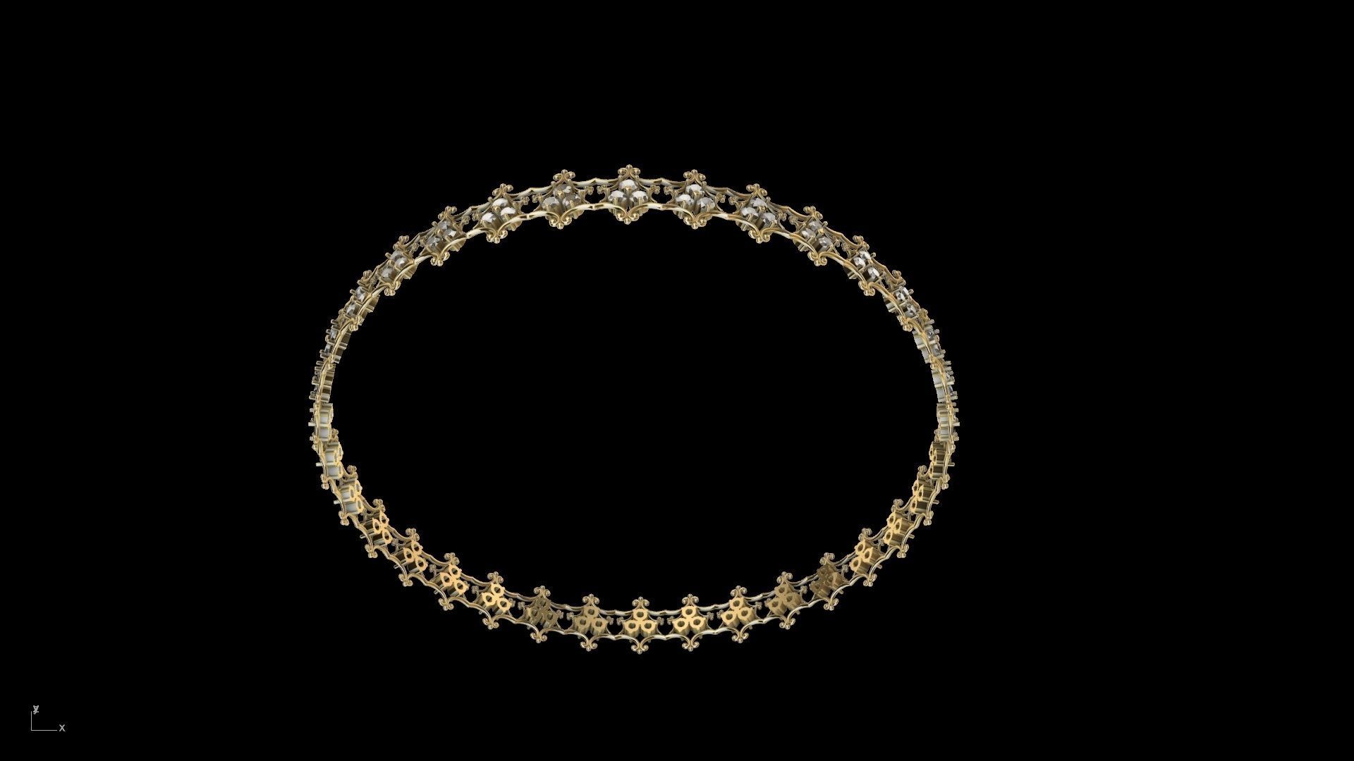 diamond ornament bangle stl verified  3D print model_20