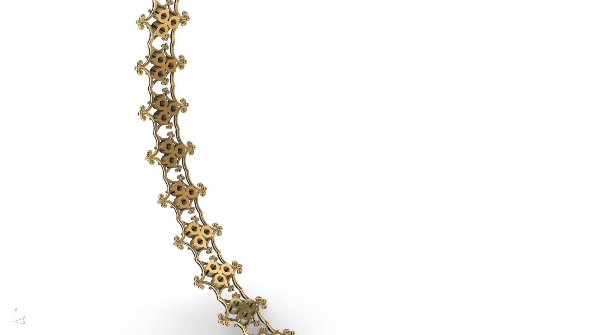 diamond ornament bangle stl verified  3D print model_8