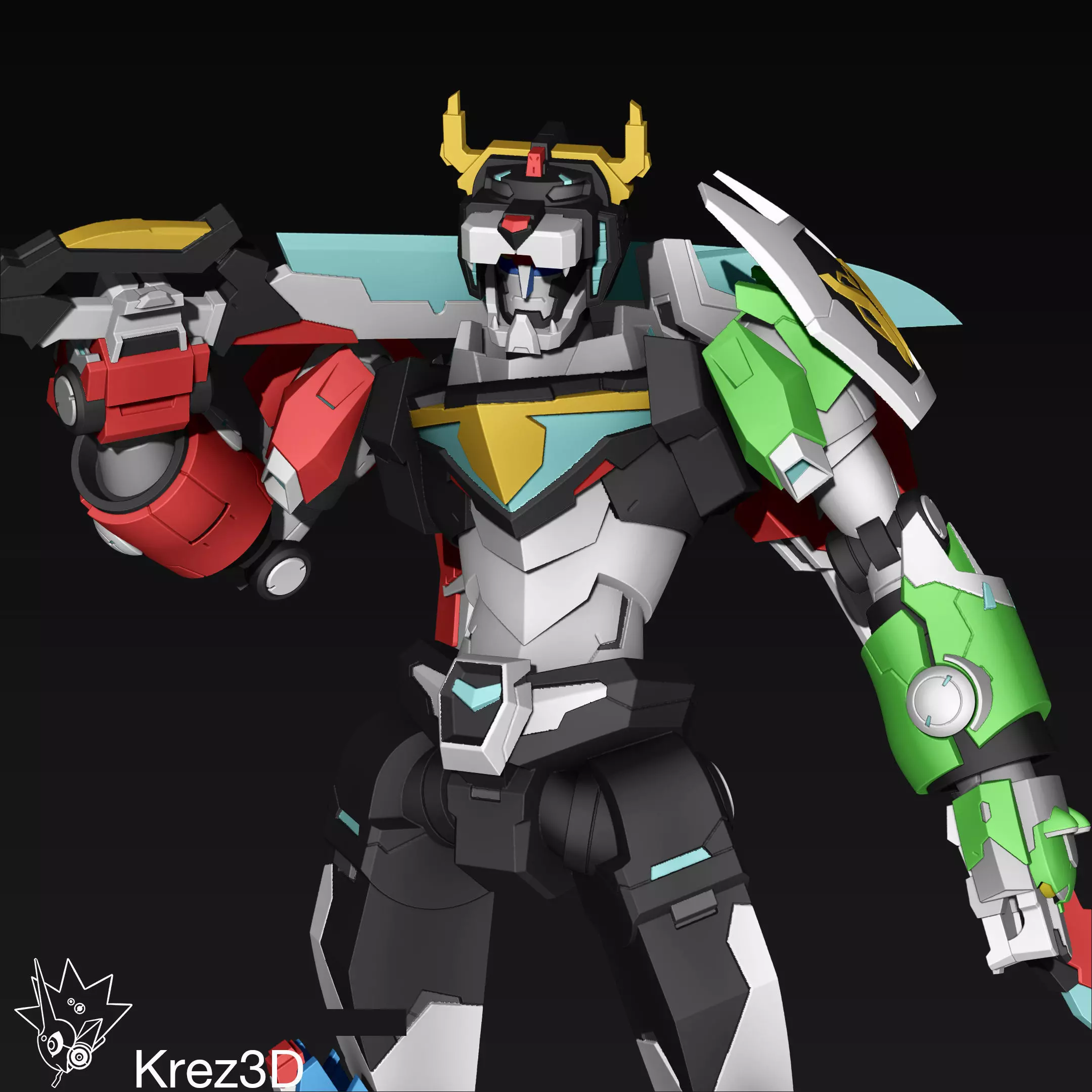 Voltron 3D print model_0