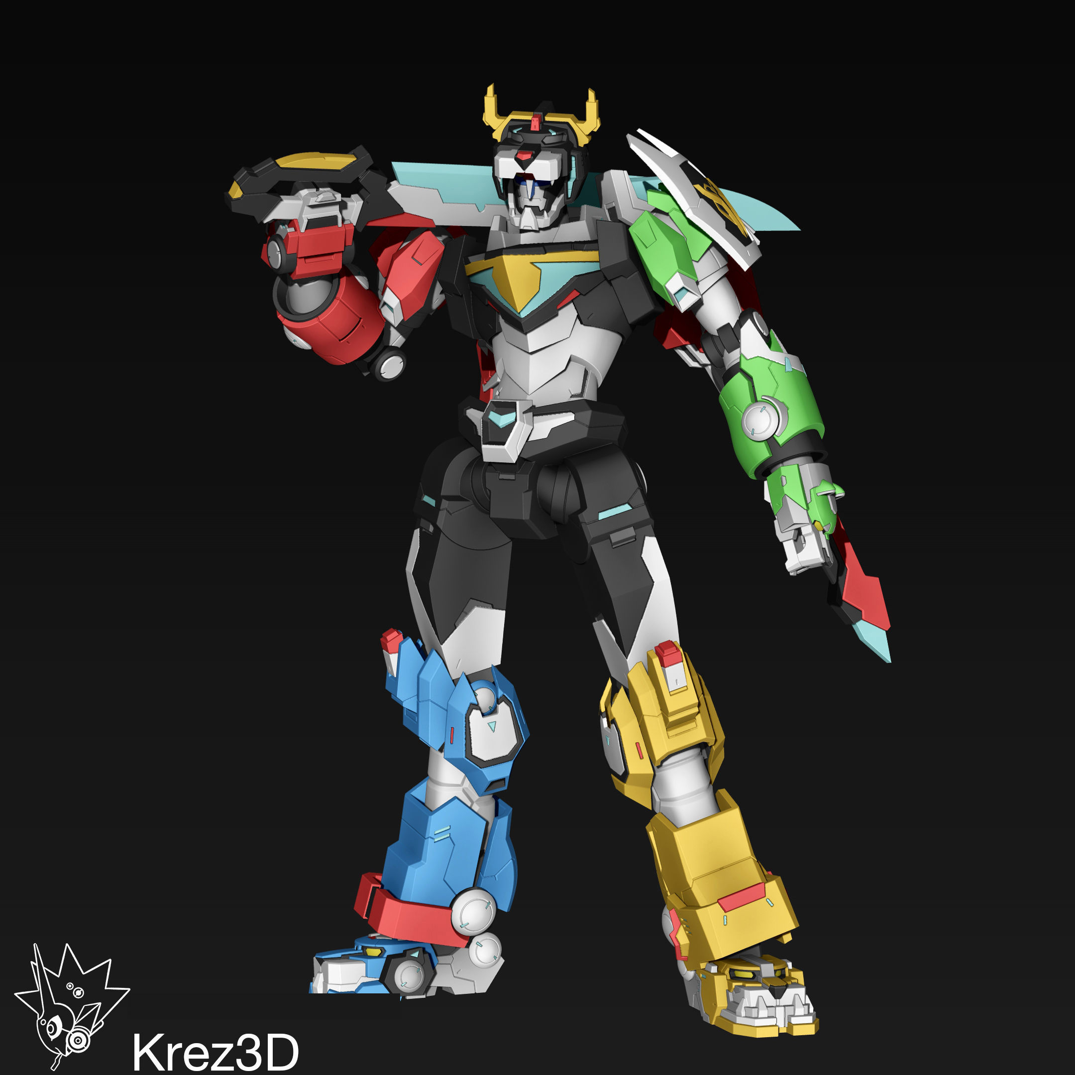 Voltron 3D print model_4