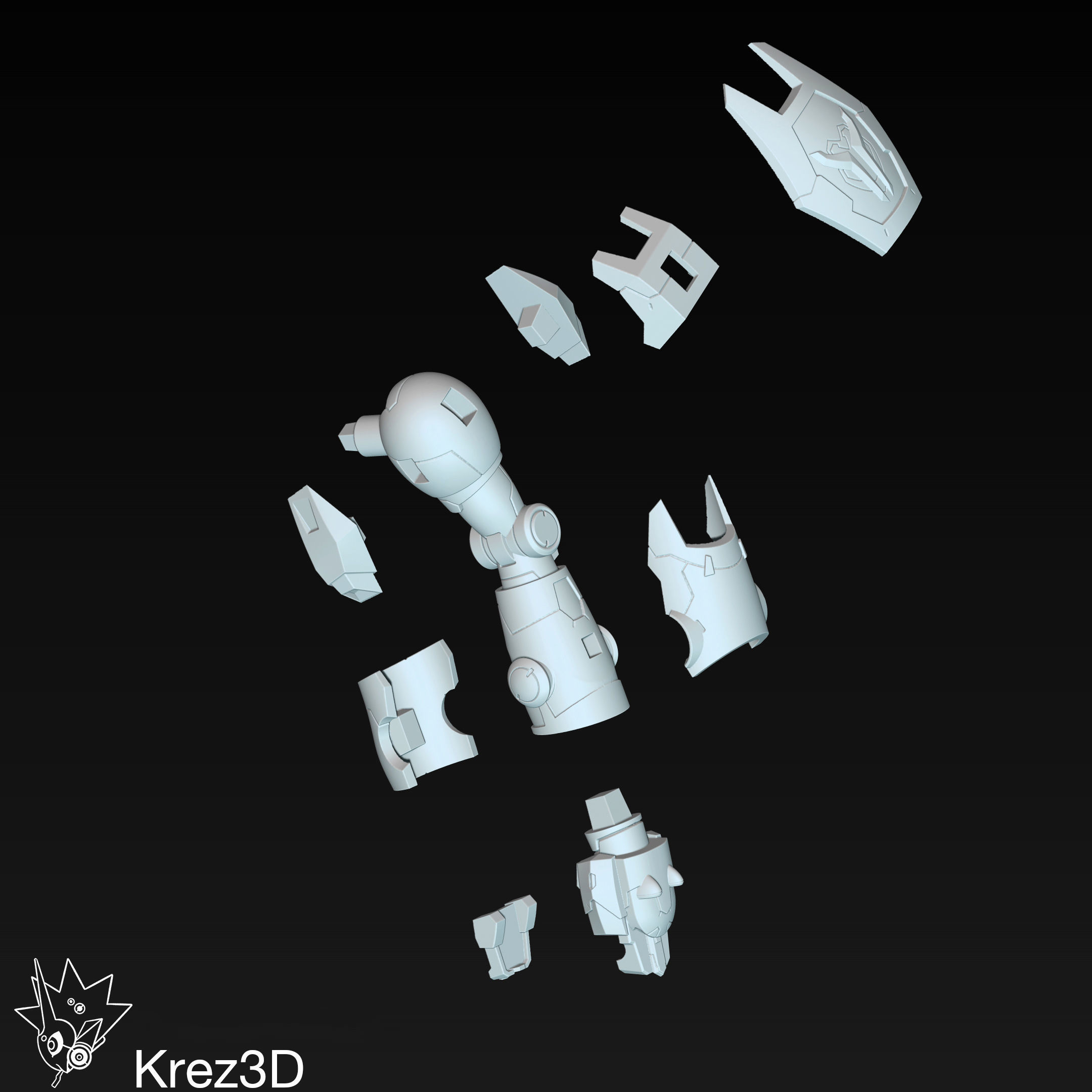 Voltron 3D print model_12