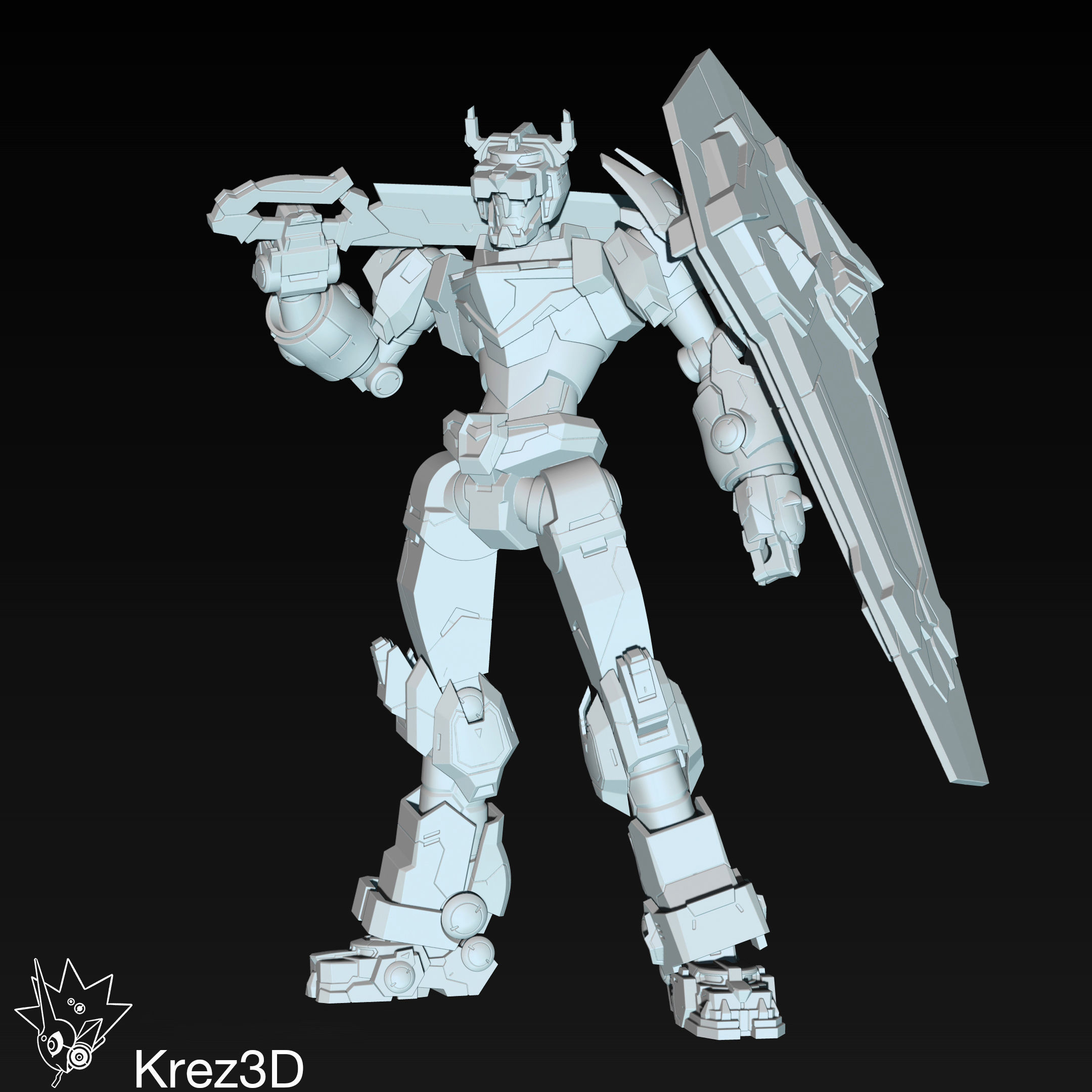 Voltron 3D print model_9