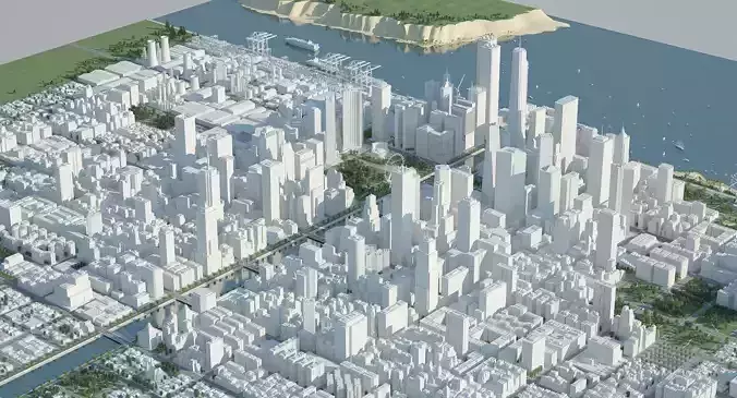 Large 3D White City
