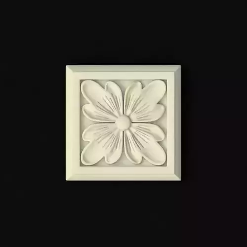 rosette flower on plate