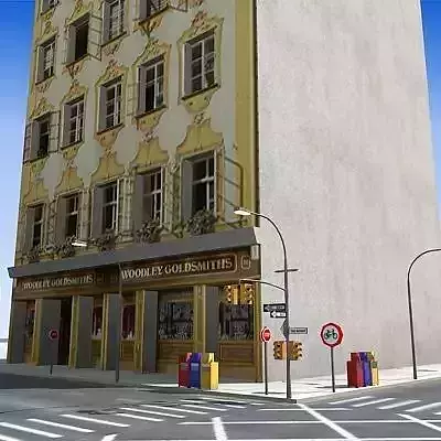 Low poly city block 19