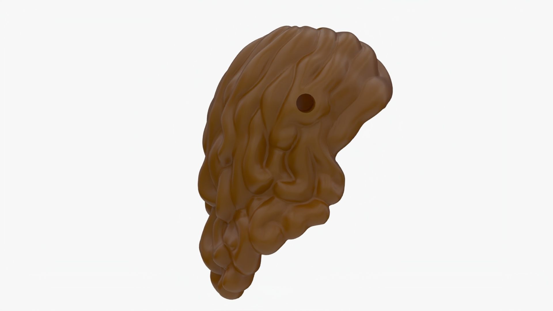 Lego 3D Scan long curl hair model A1 3D model_5