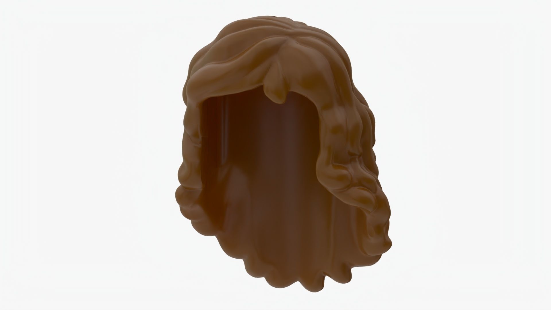Lego 3D Scan long curl hair model A1 3D model_2