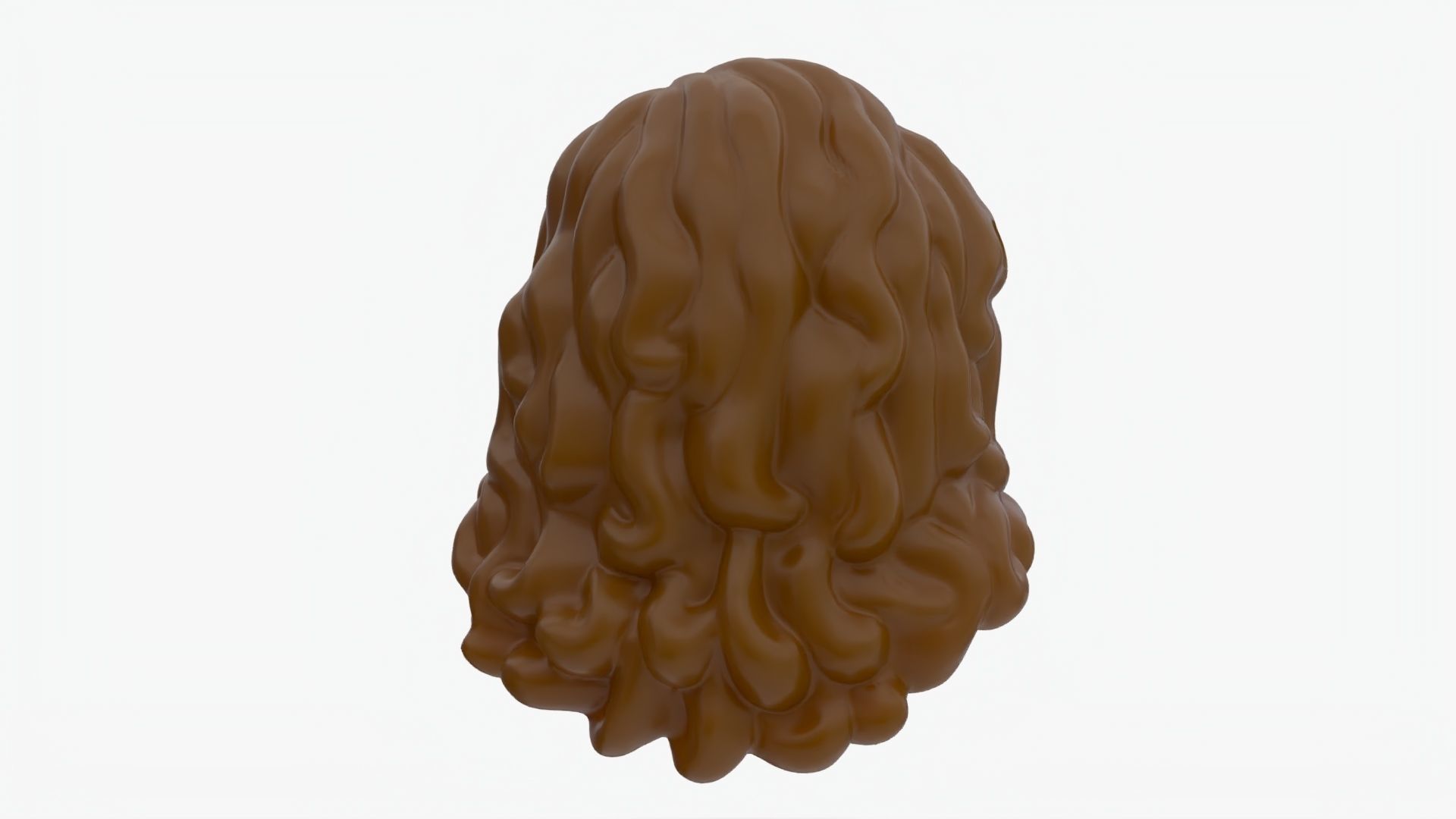 Lego 3D Scan long curl hair model A1 3D model_6