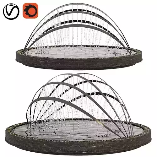 Garden Waterfall 12 3D model