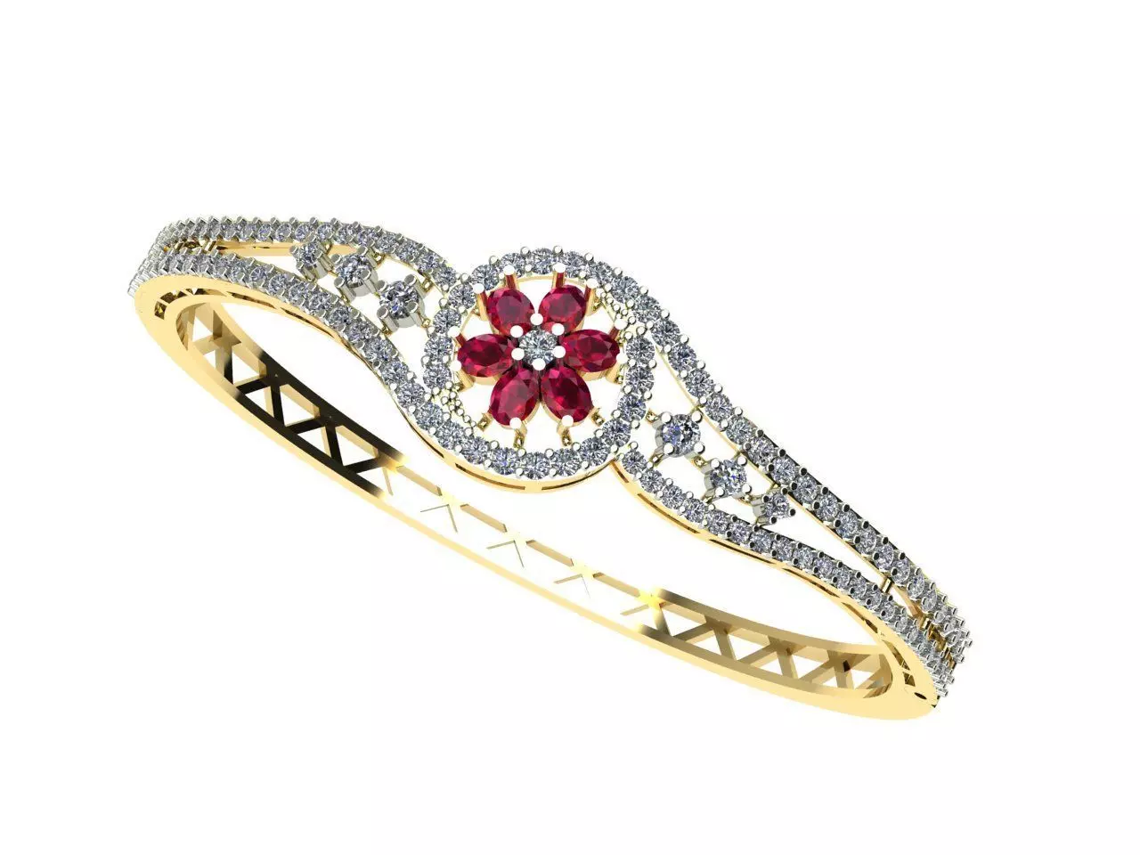 Ruby Stiff Bracelet 3D print model