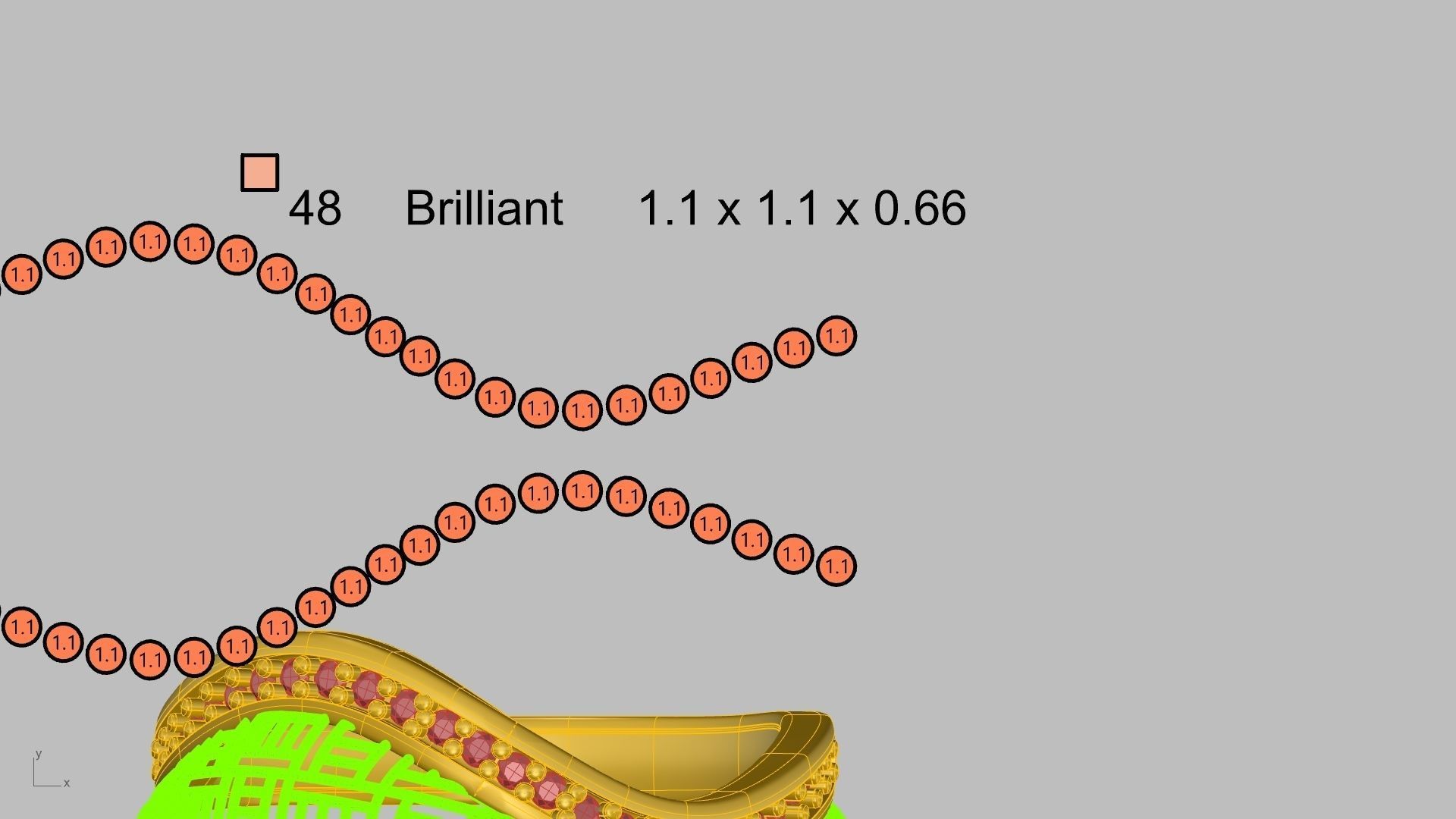 designer diamond abstract jali ring stl verified  3D print model_17