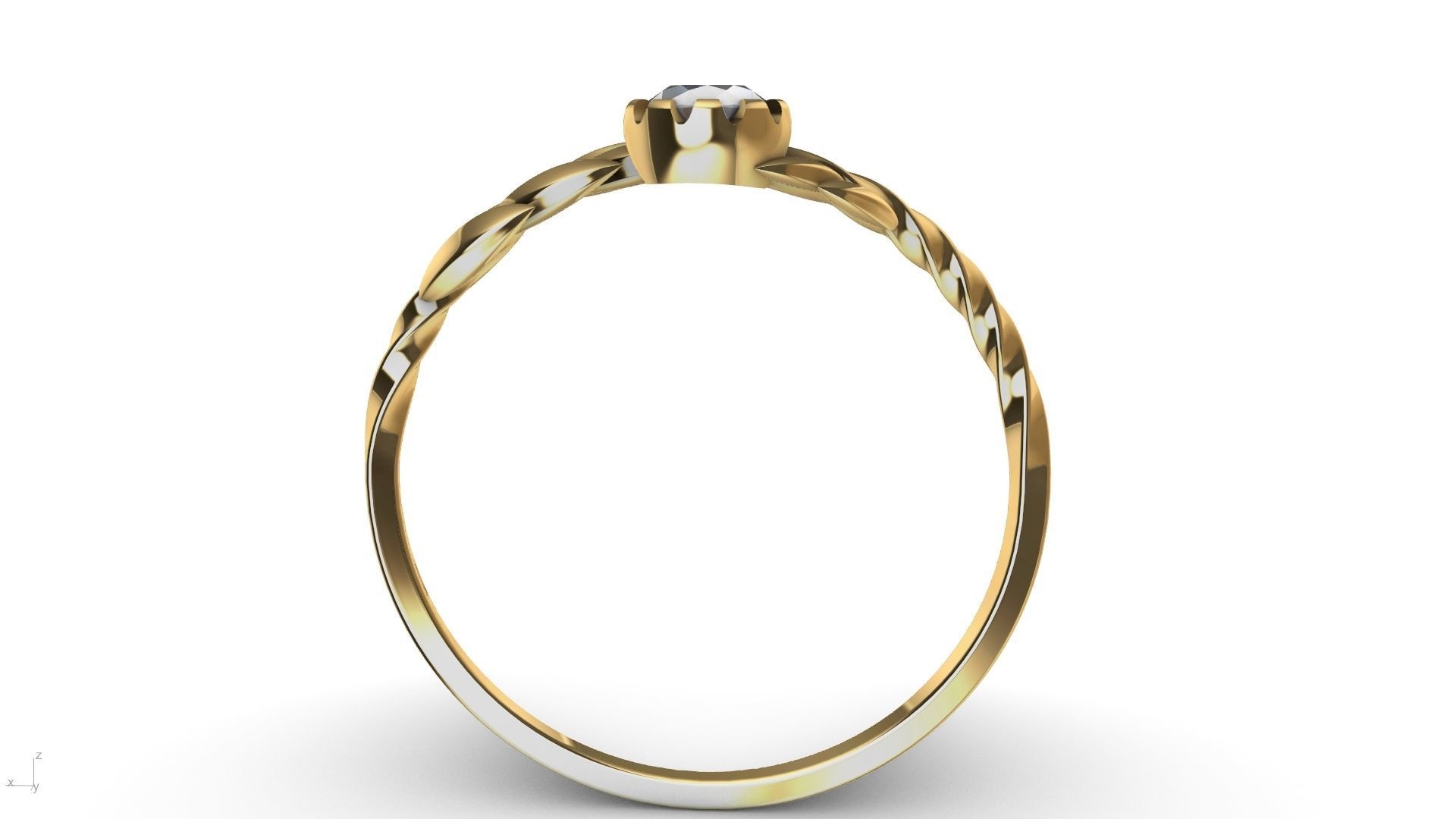 by pass leaf ring stl verified 3D print model_14