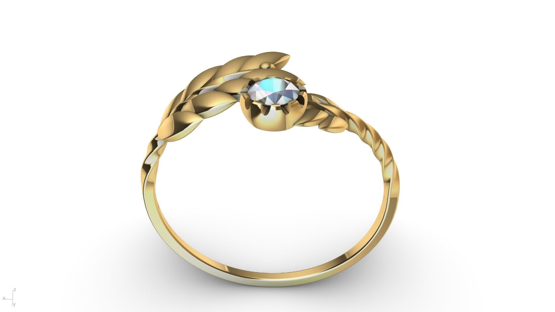 by pass leaf ring stl verified 3D print model_15