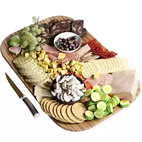 Cheese plate with fruits 3