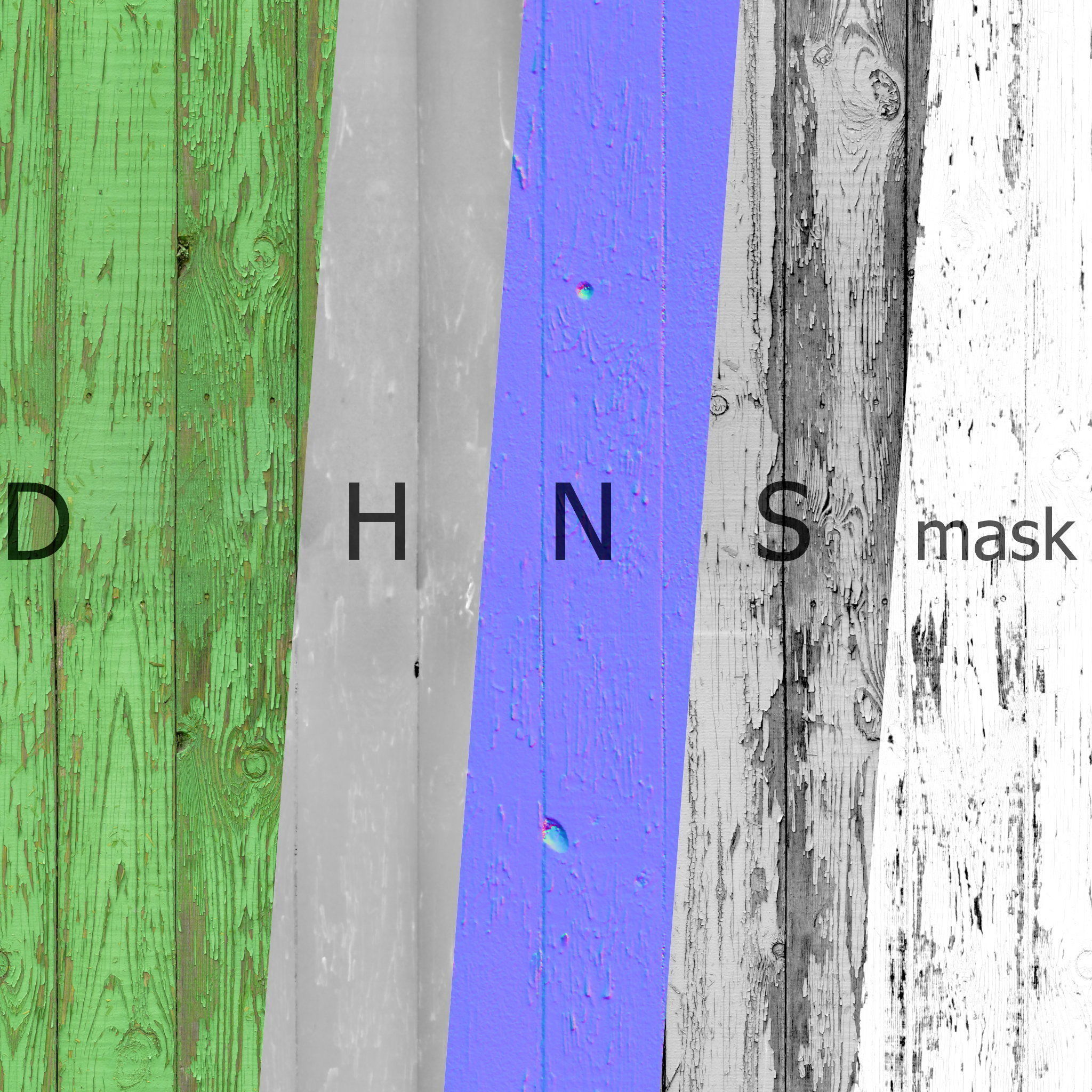 Old painted boards 03 -material 3D model_13