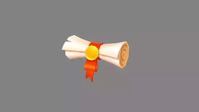 cartoon scroll - letter