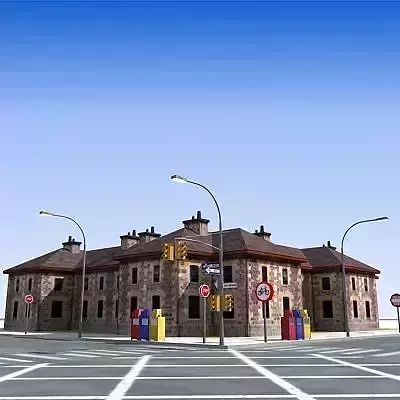 low poly city block 21