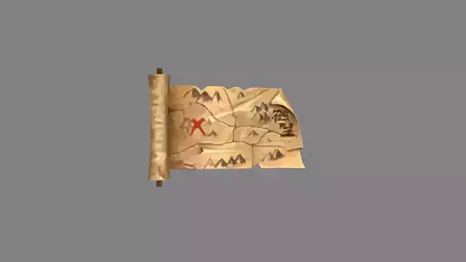 cartoon map - error marker - topographic map