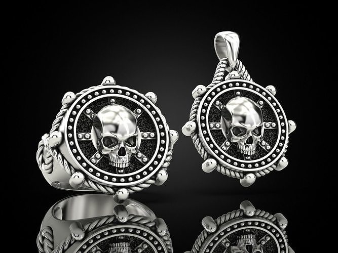 Collection Ships rudder and skull  