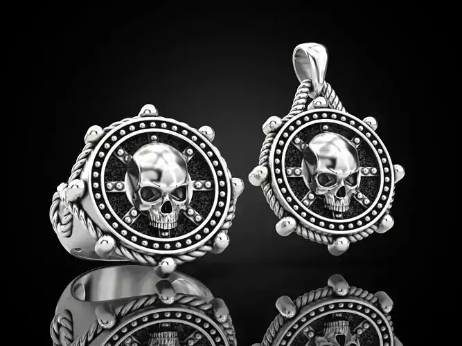 Collection Ships rudder and skull 